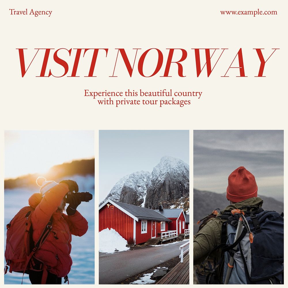 Visit Norway  Instagram post template