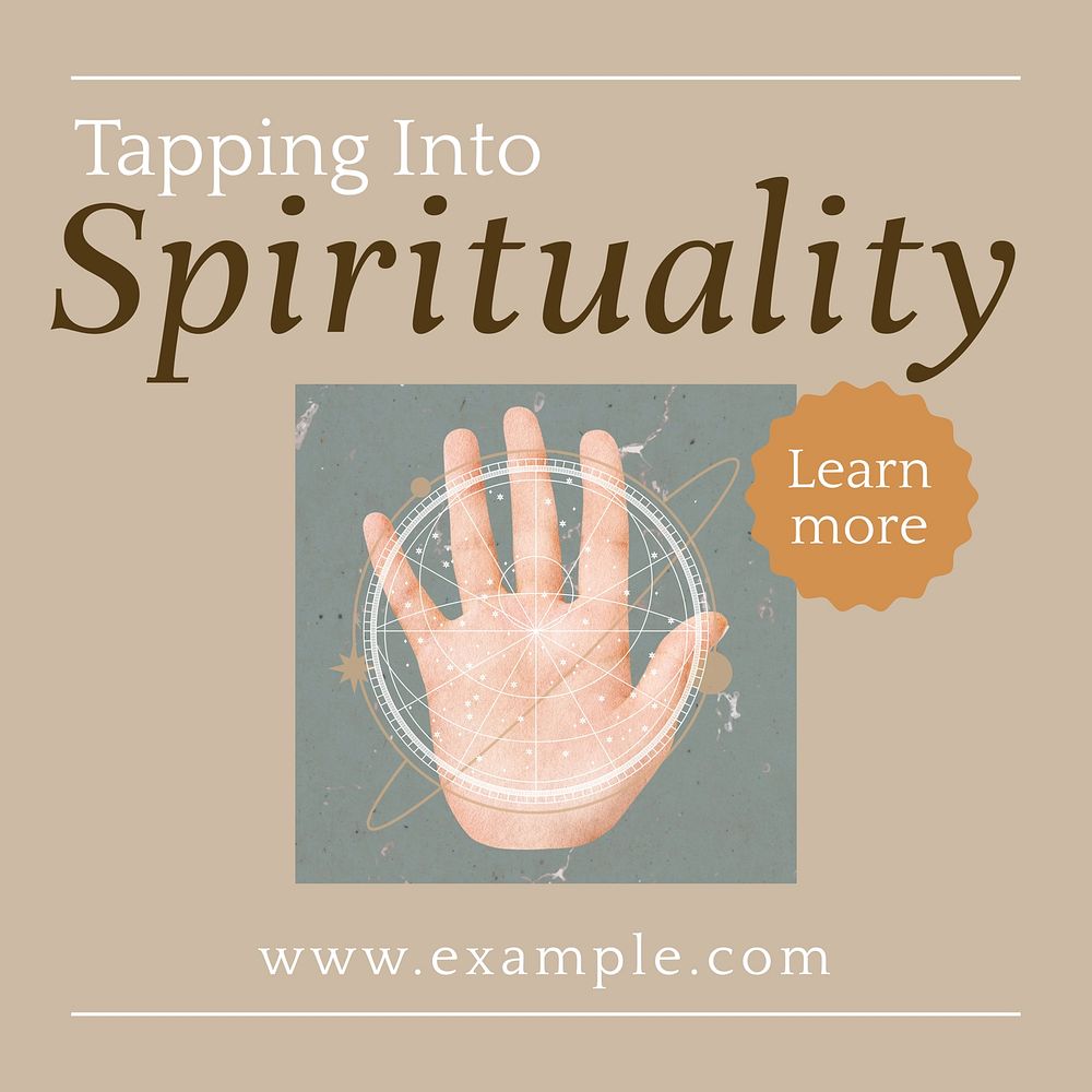 Spirituality Instagram post template
