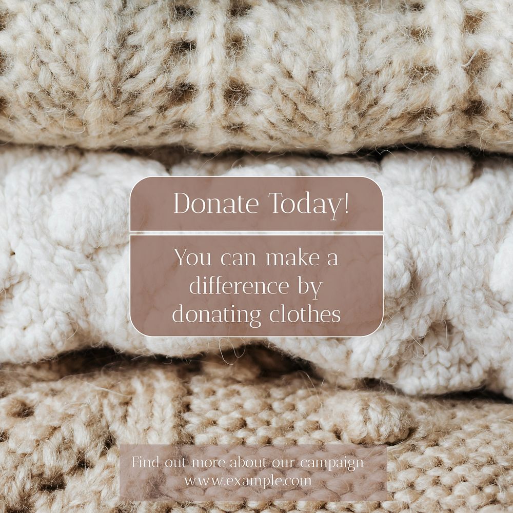 Donate clothes Facebook post template