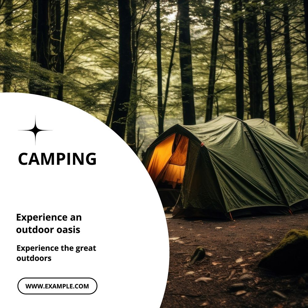 Camping Instagram post template