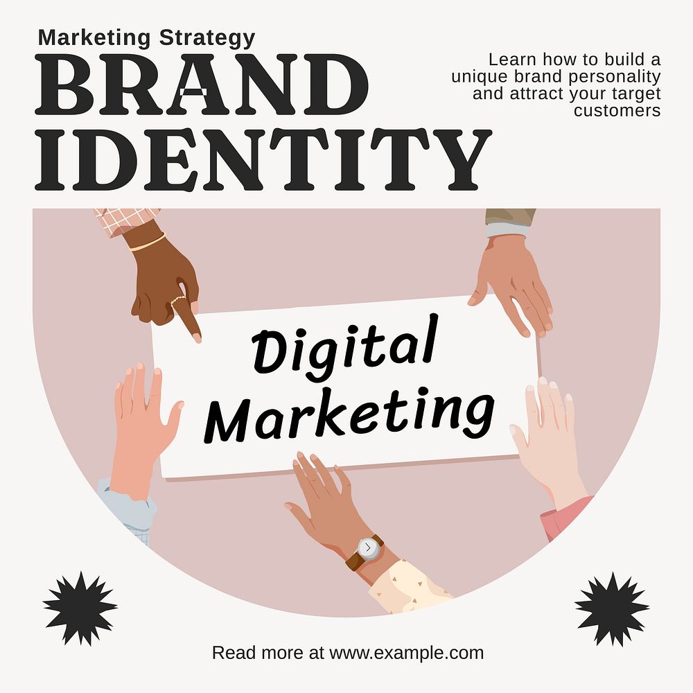 Brand identity Instagram post template design