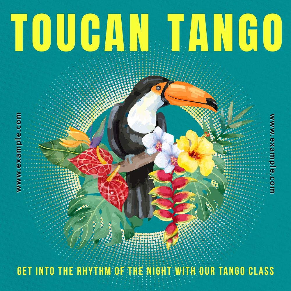 Tango class Facebook post template