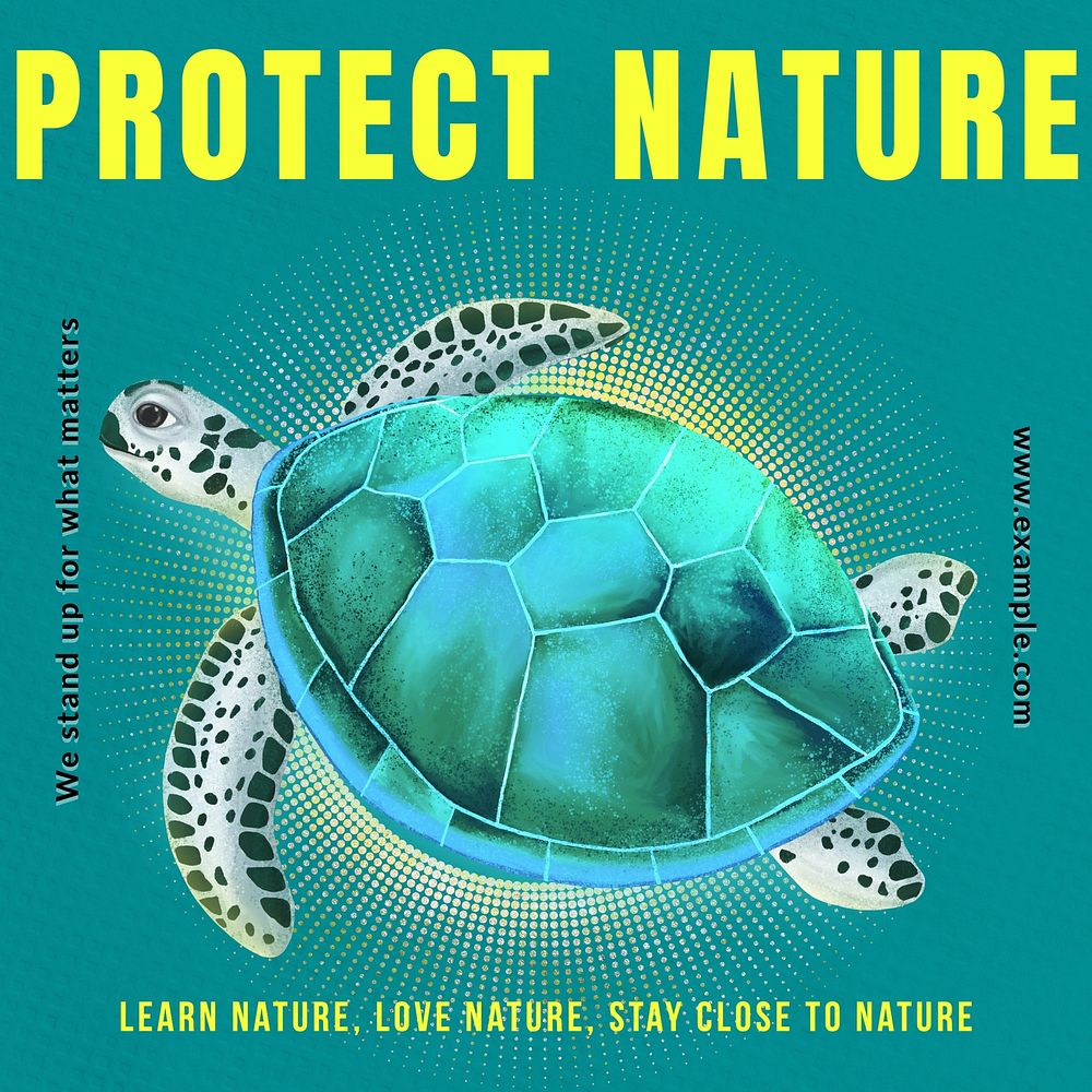 Protect nature Instagram post template