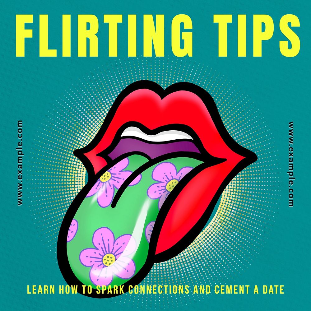 Flirting tips Facebook post template