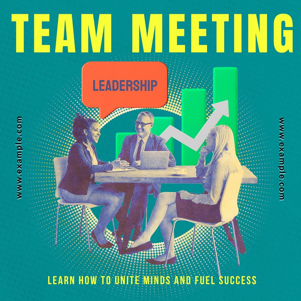 Team meeting Facebook post template