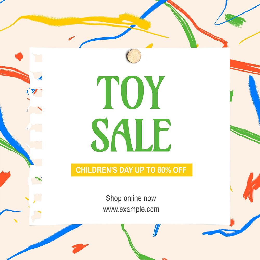 Toy sale Instagram post template