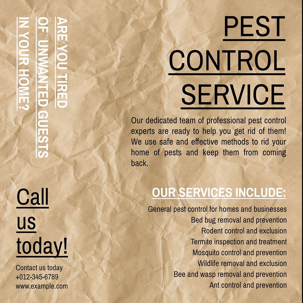 Pest control service Instagram post template