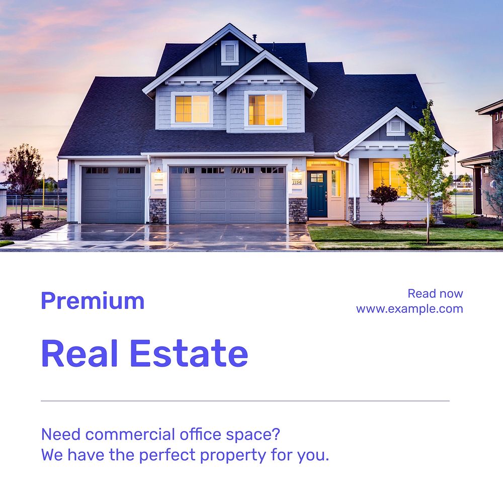 Premium real estate Instagram post template