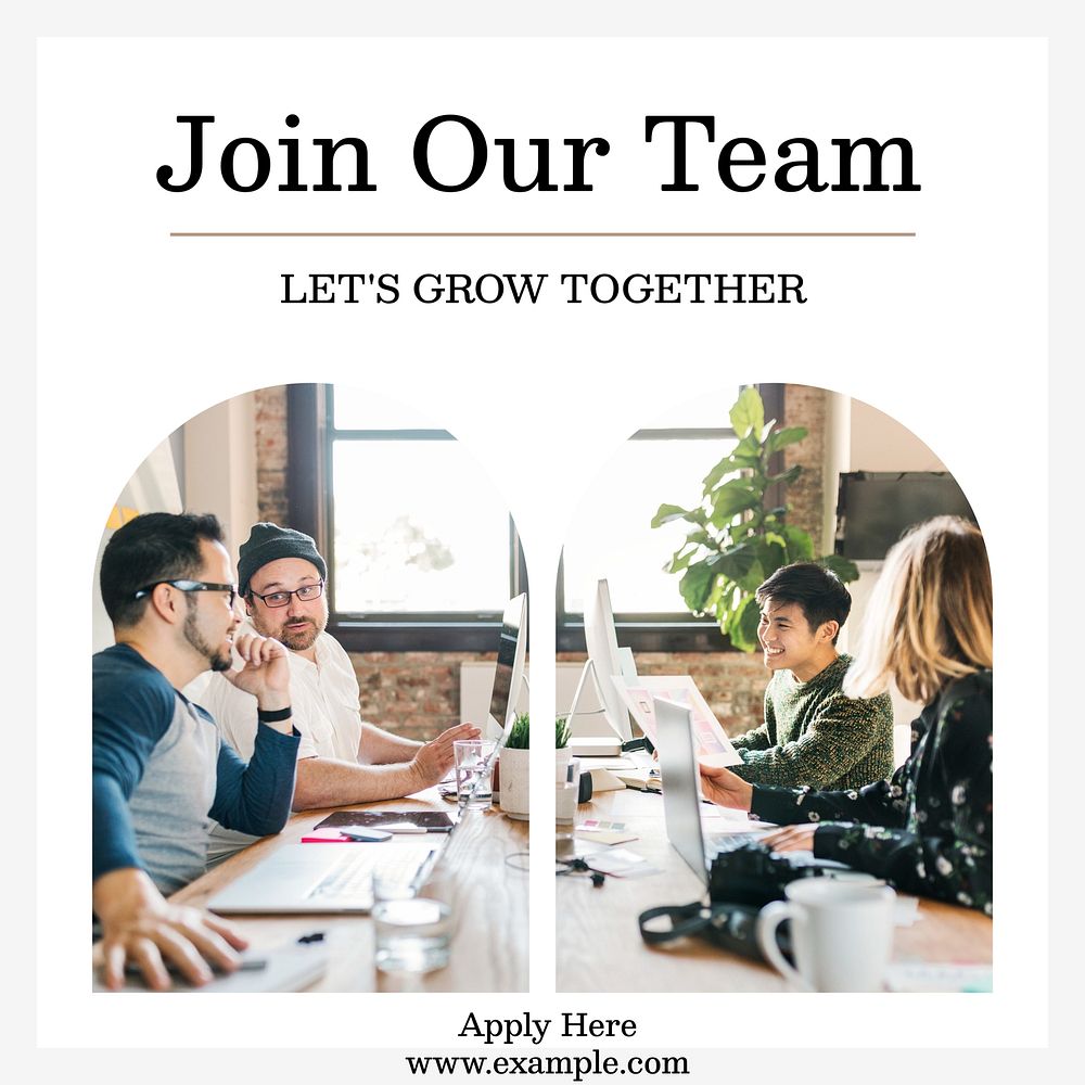 Join our team Instagram post template social media ad
