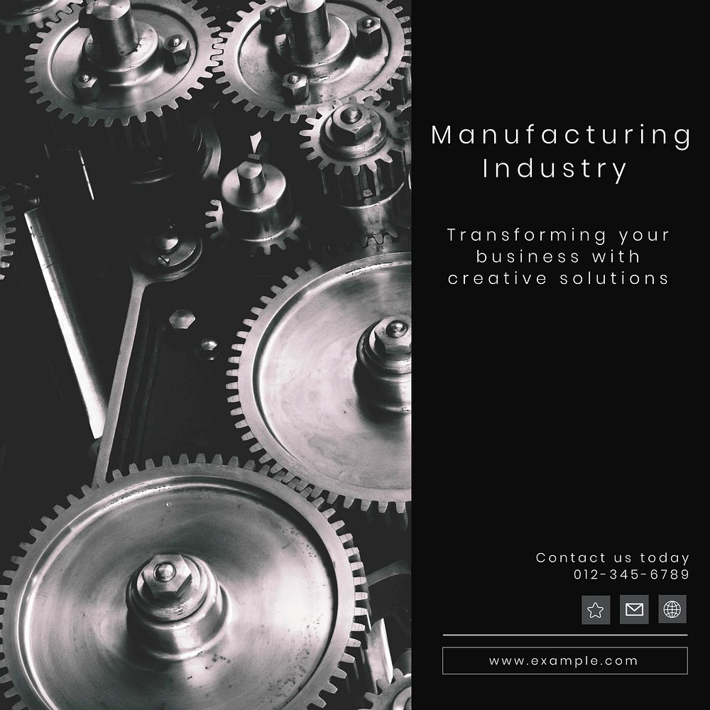 Manufacturing industry Instagram post template