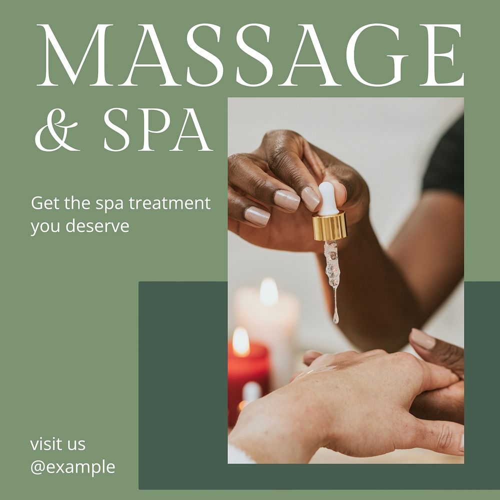 Massage  spa Instagram post template