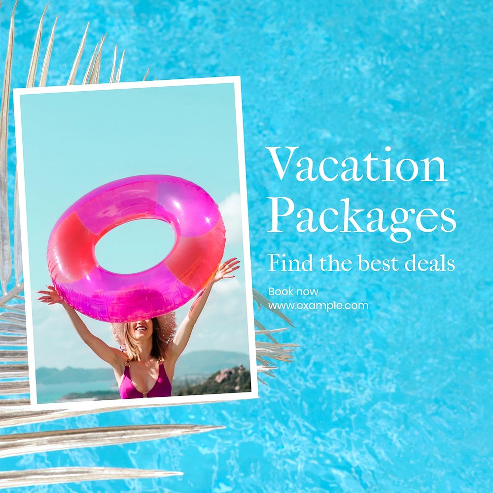 Vacation packages Instagram post template