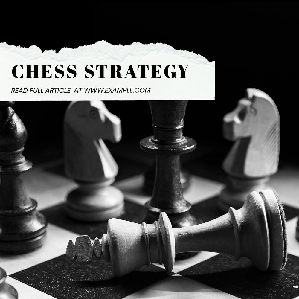 Chess strategy Instagram post template