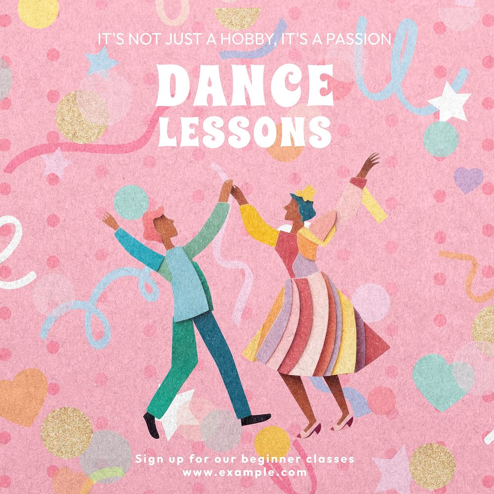 Dance lessons Instagram post template