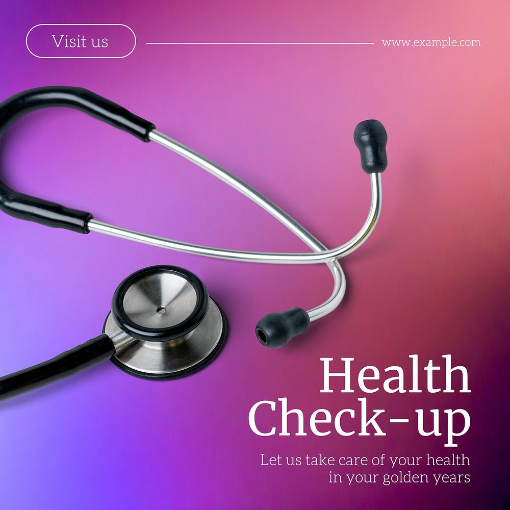 Senior health check-up Instagram post template