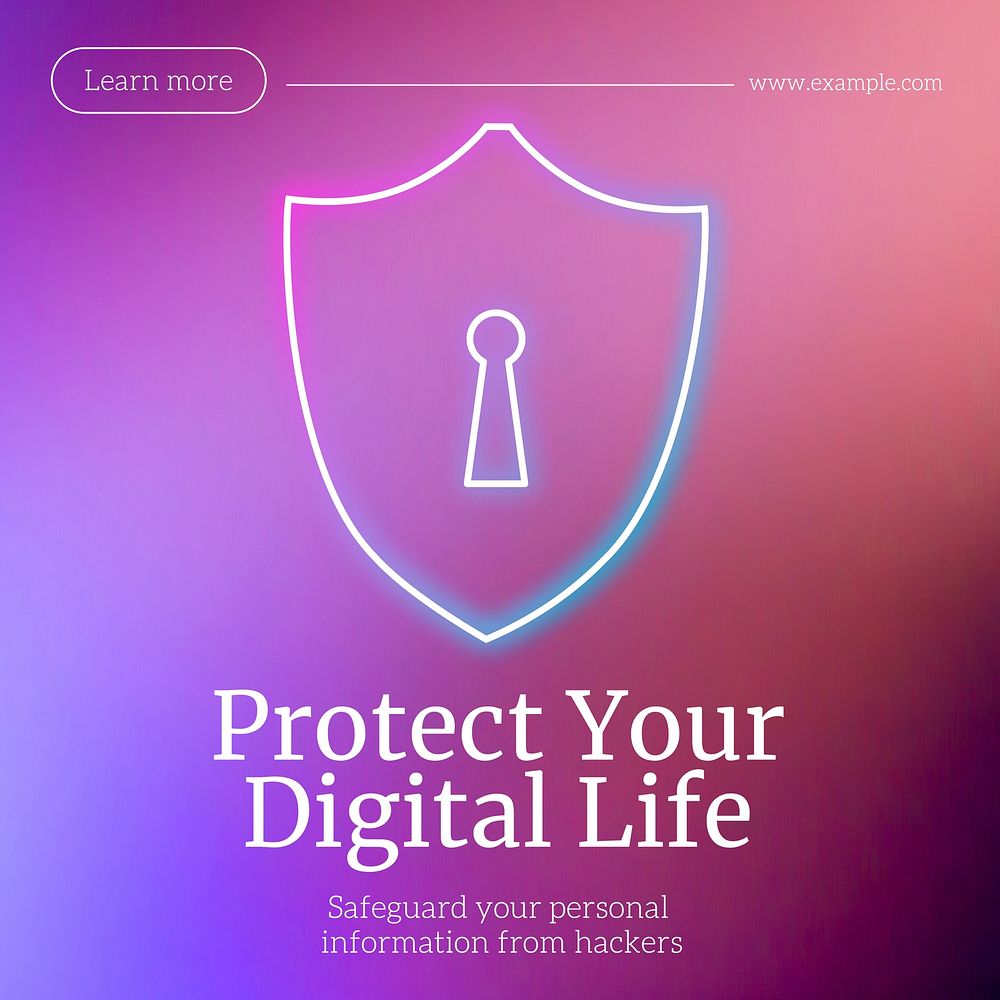 Digital security Instagram post template