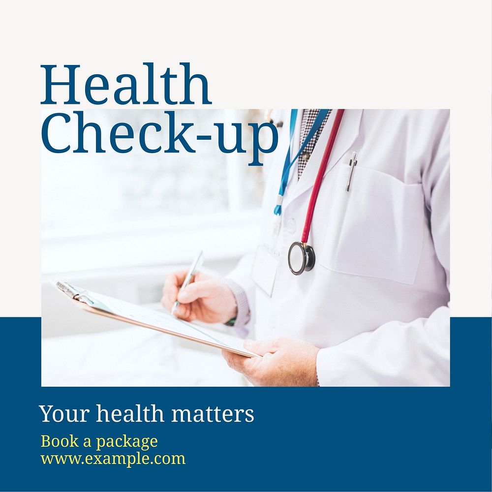 Health check-up Instagram post template