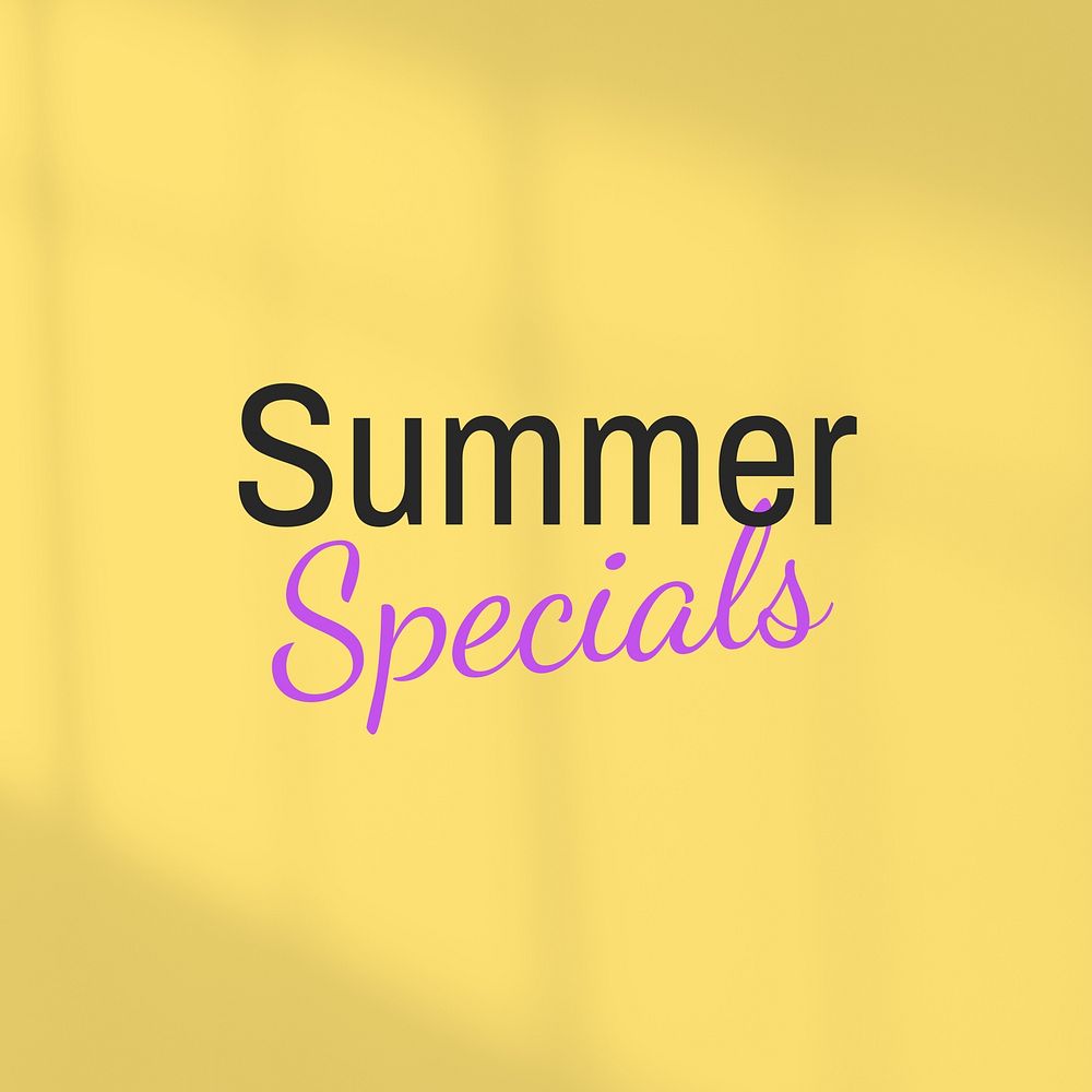 Summer specials Instagram post template