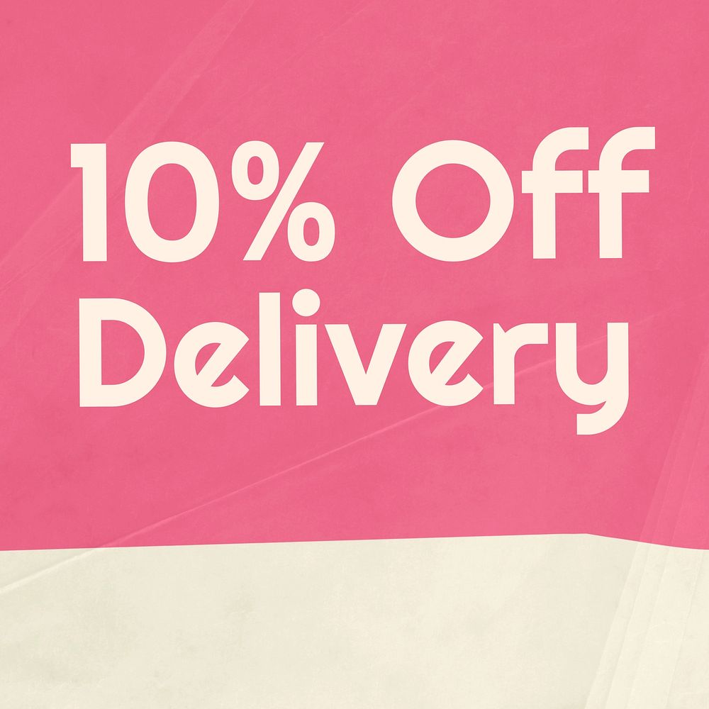 Delivery Discount Instagram post template