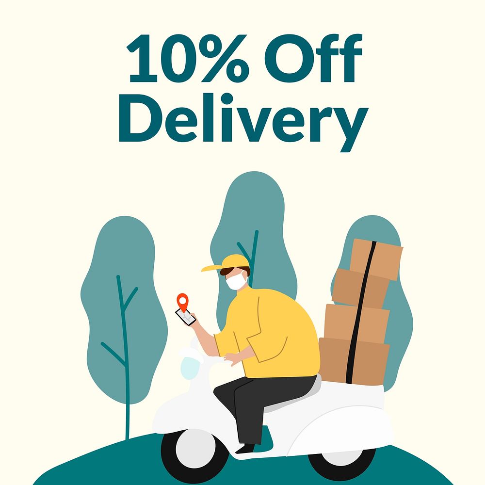 Delivery Discount  Instagram post template