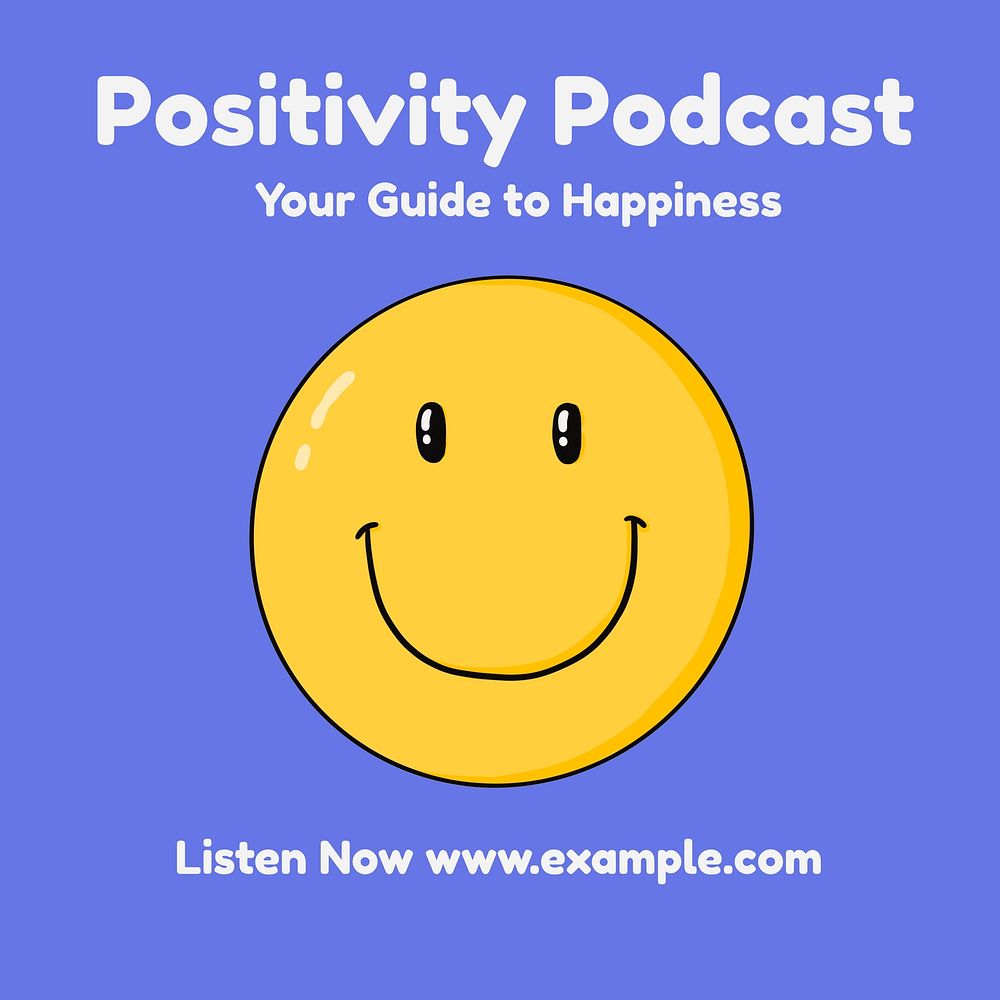 Positive podcast Instagram post template