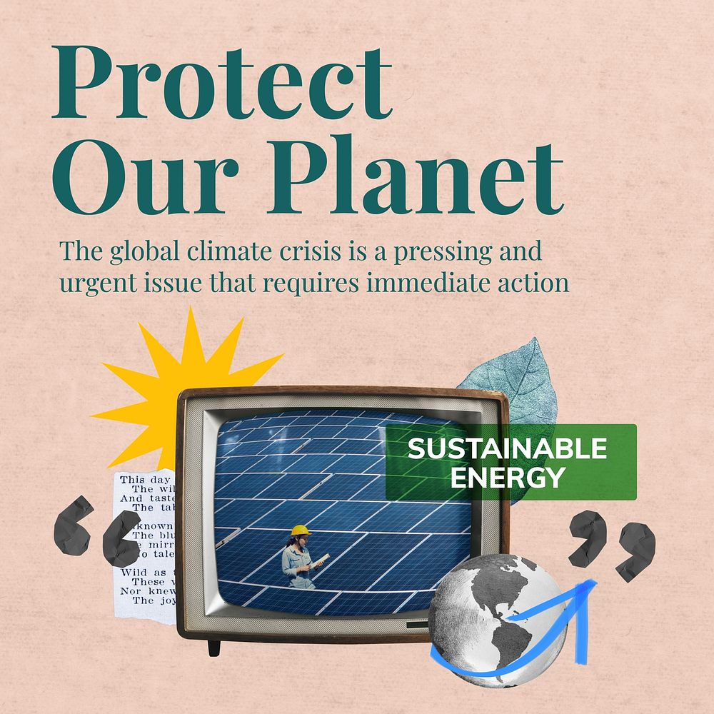 Protect our planet Instagram post template