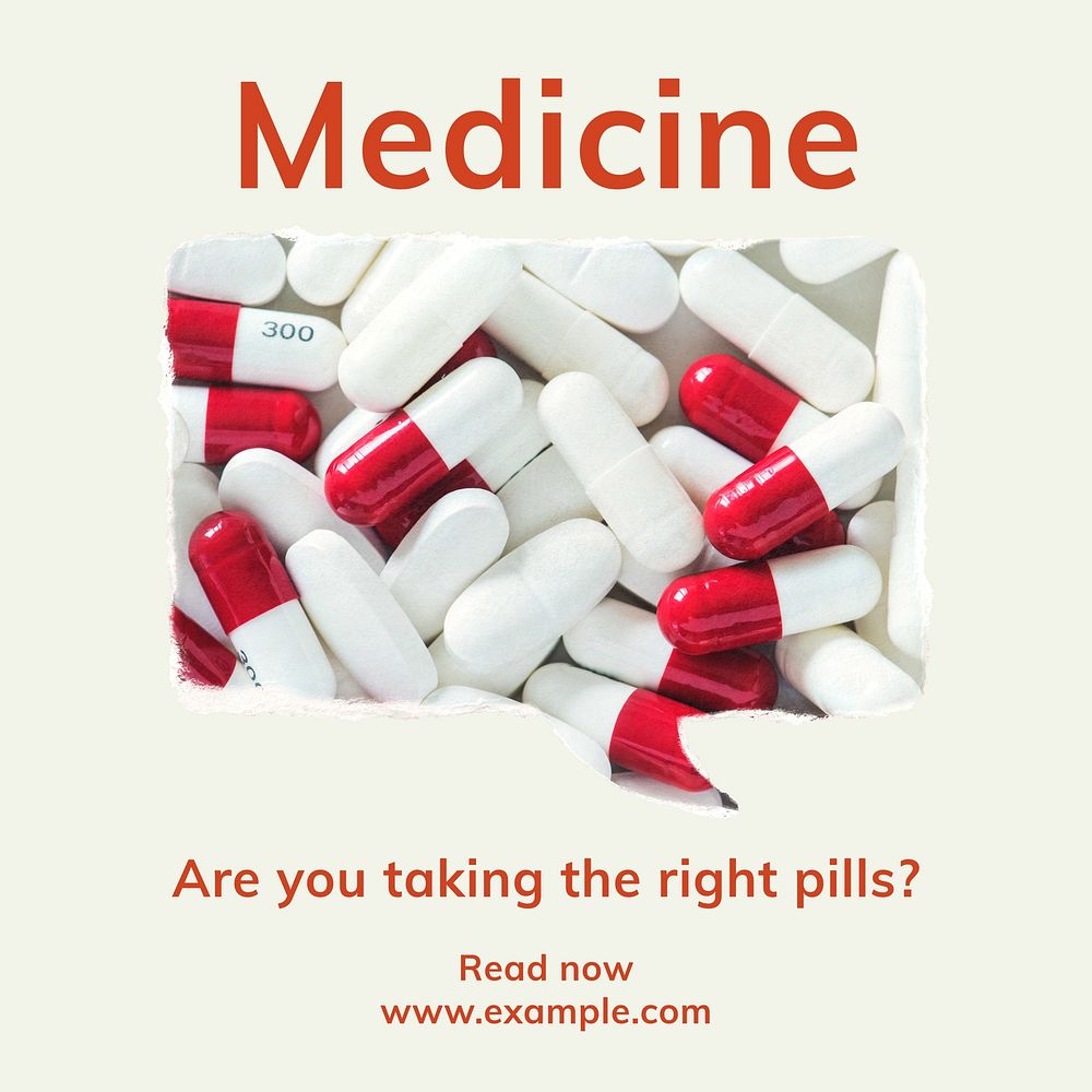 Medicine Instagram post template