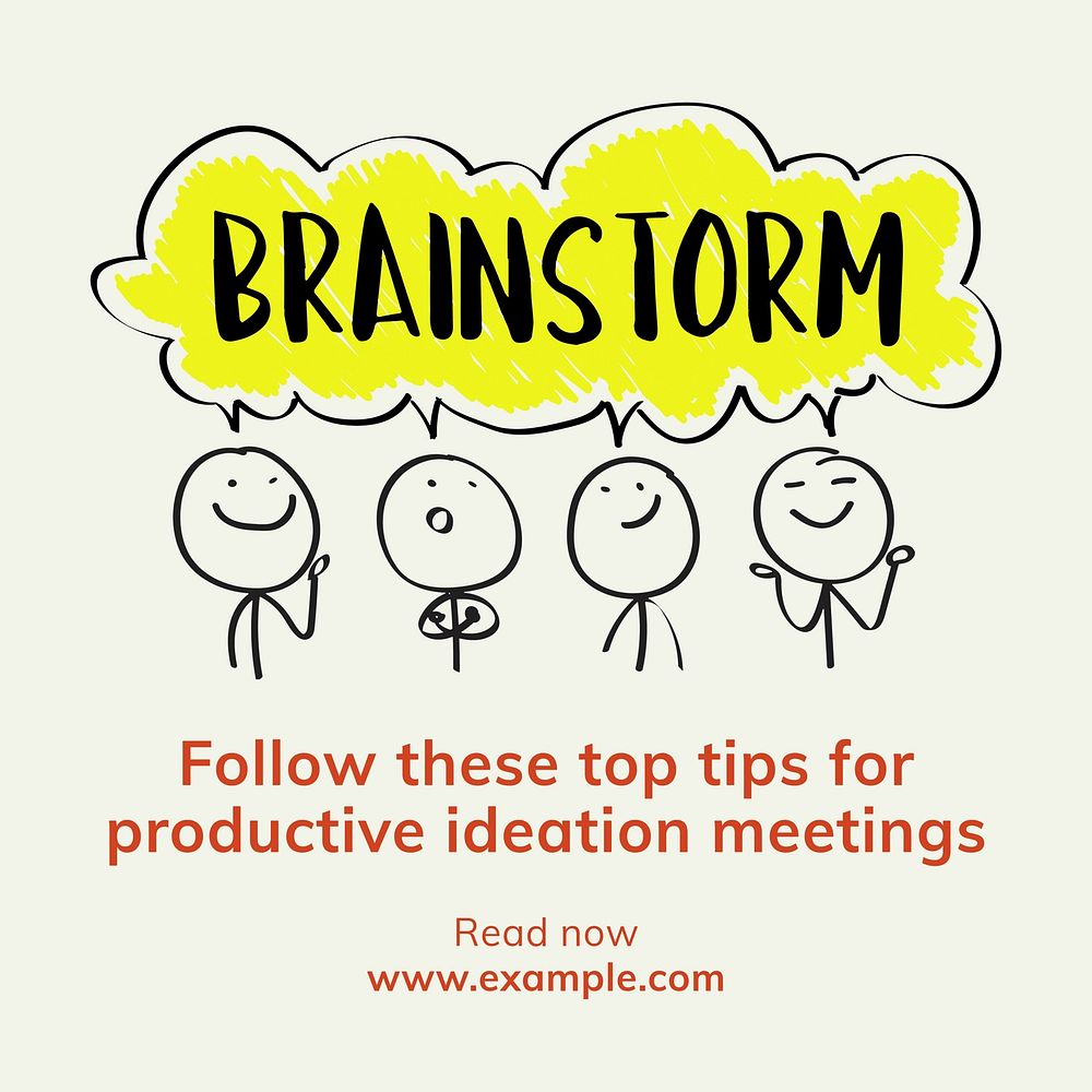 Brainstorming follow these Instagram post template
