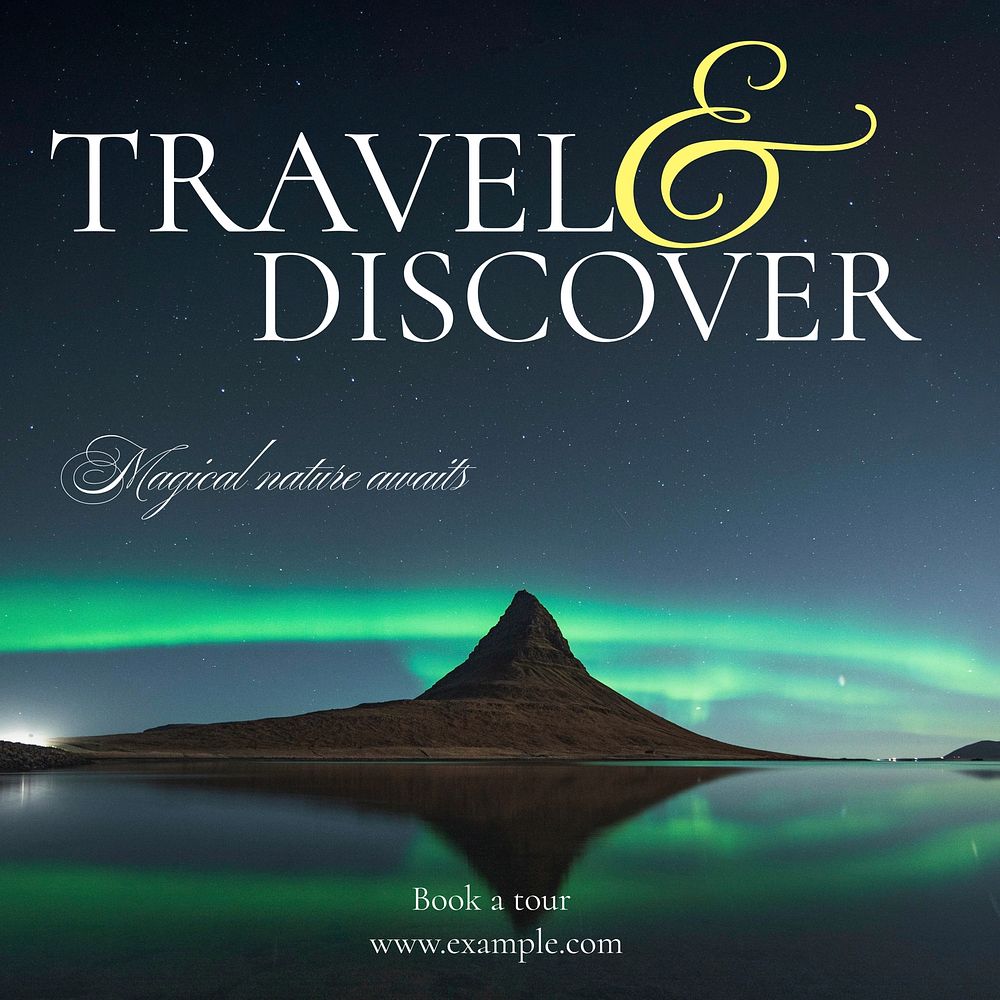 Travel  discover Instagram post template