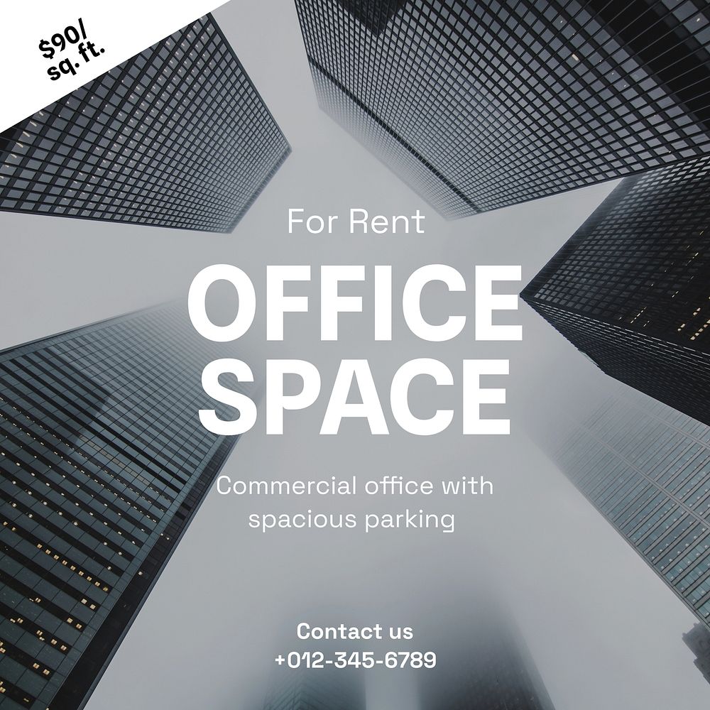 Office space Facebook post template