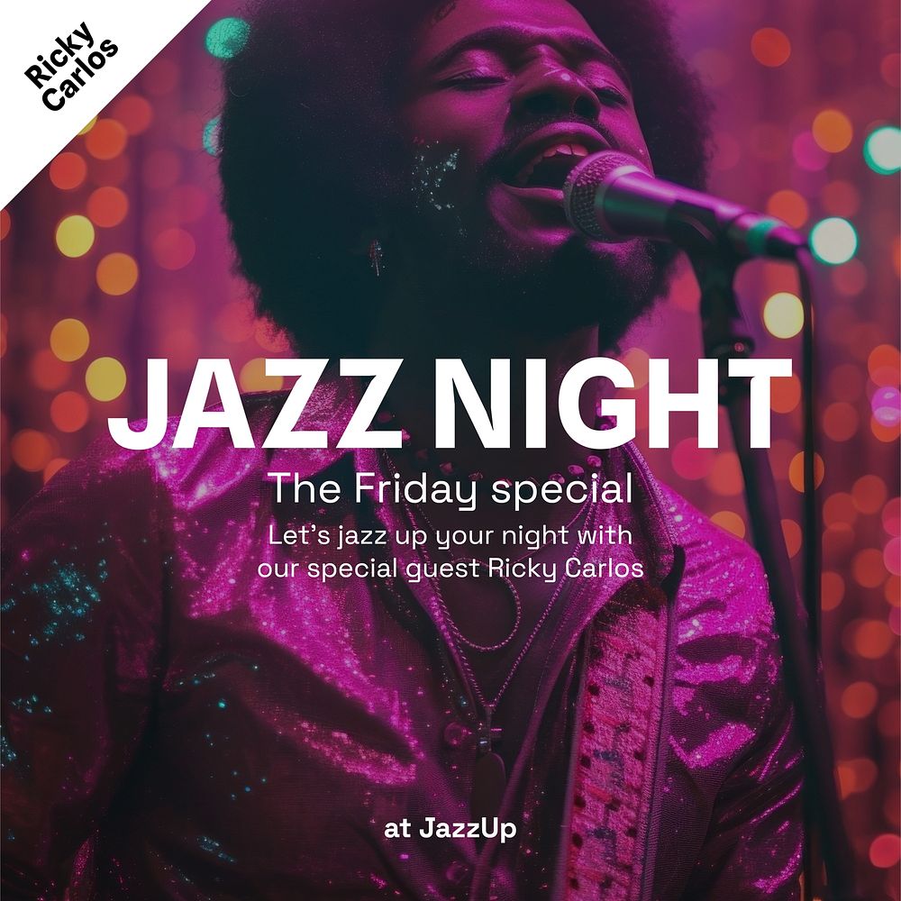 Jazz night Instagram post template