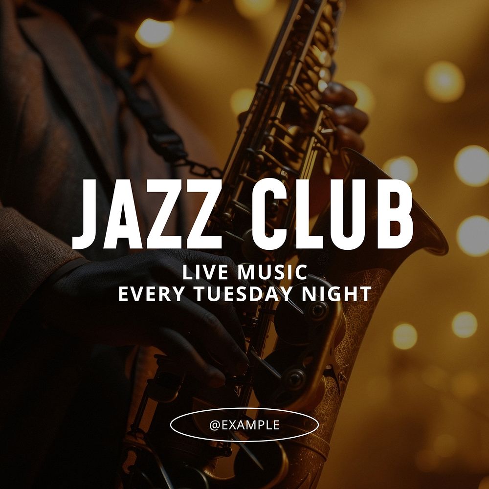 Jazz club Instagram post template