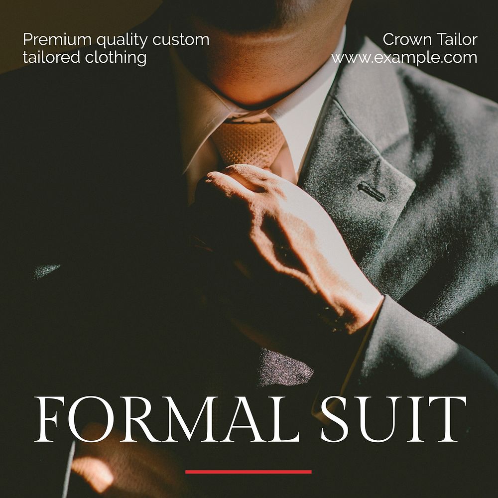 Formal suit Facebook post template