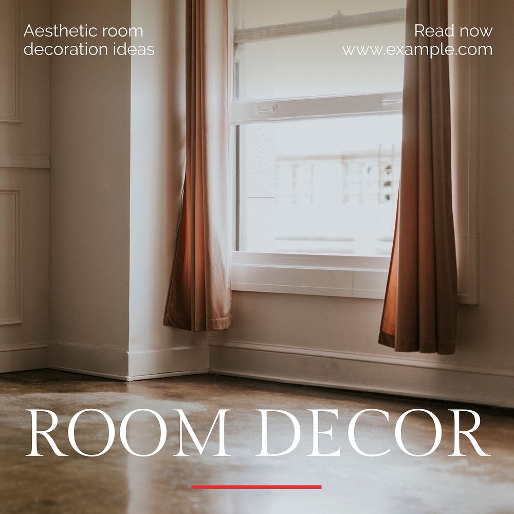 Room decor ideas Instagram post template