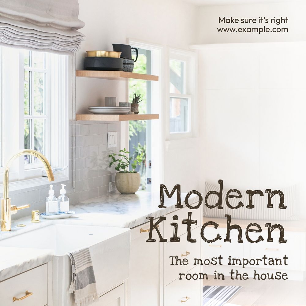 Kitchen design Facebook post template