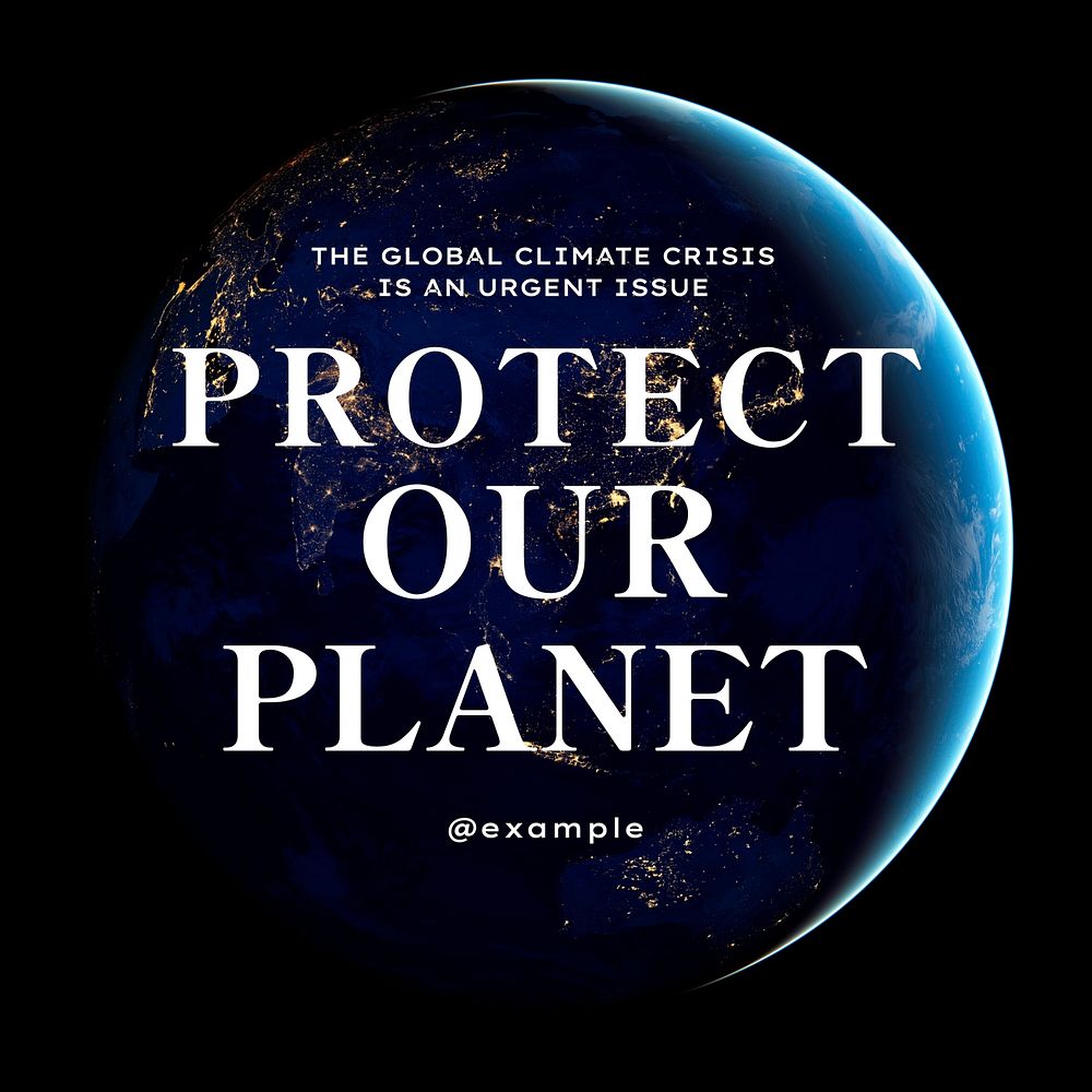 Protect our planet Facebook post template