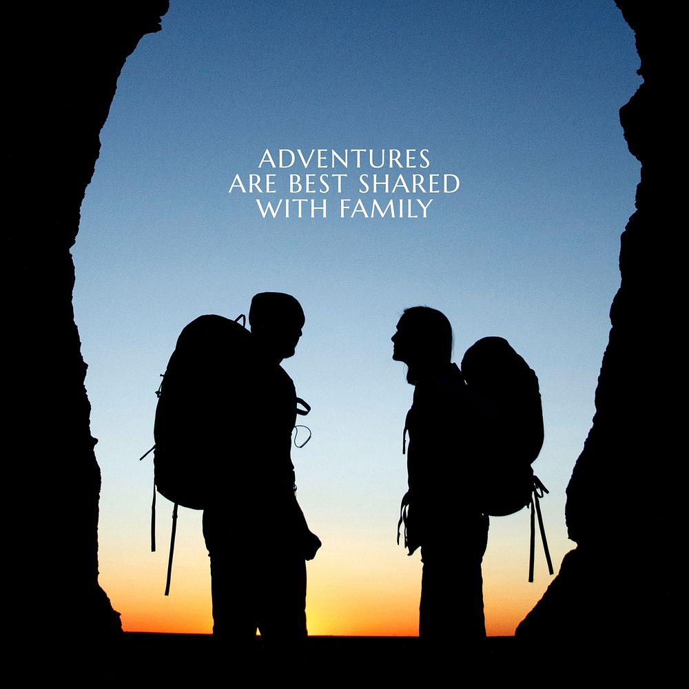 Family adventure Instagram post template