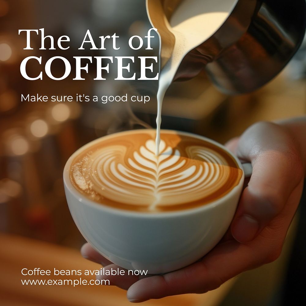 Art of coffee Instagram post template