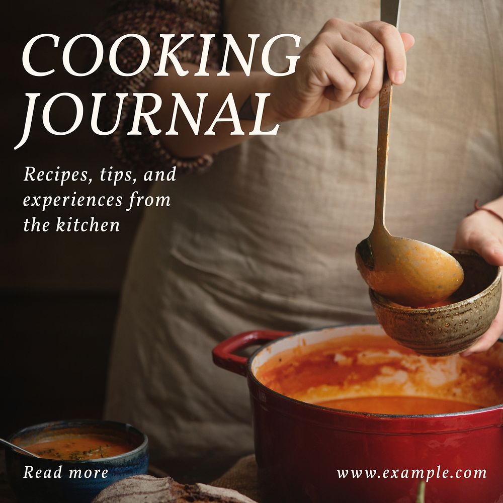 Cooking Journal Instagram post template