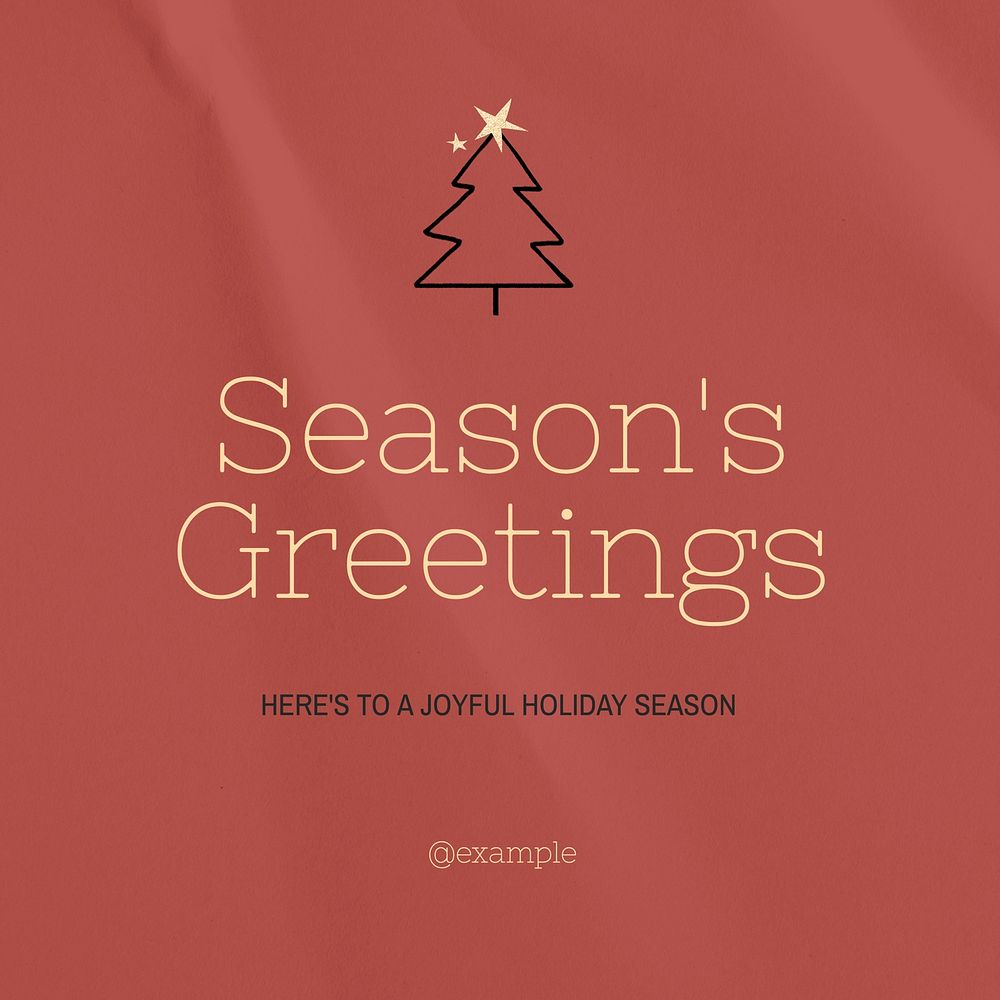 Season's greetings Instagram post template