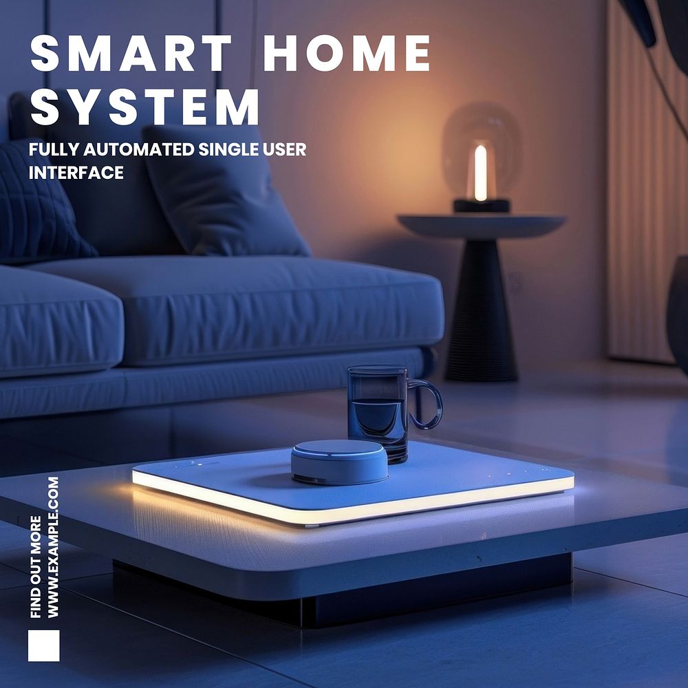 Smart home system Instagram post template