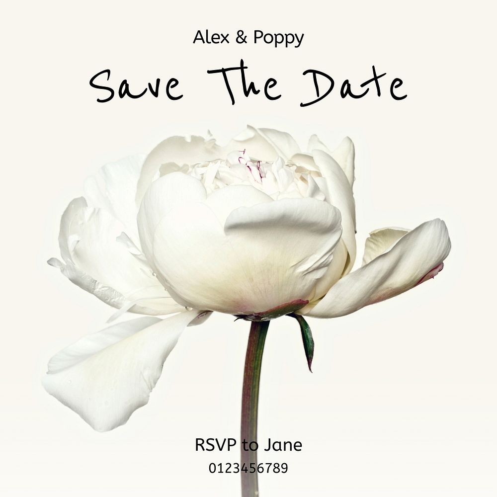 Save the date Instagram post template