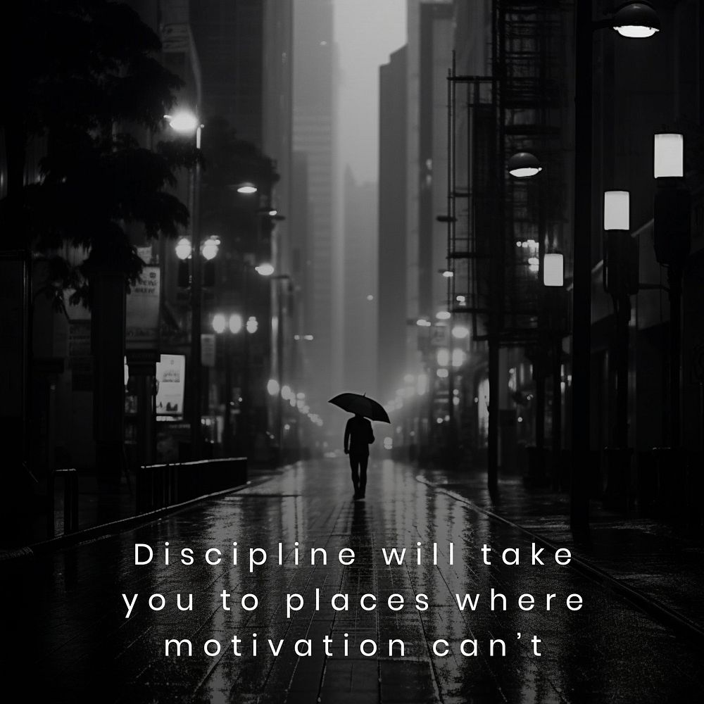 Discipline quote Instagram post template