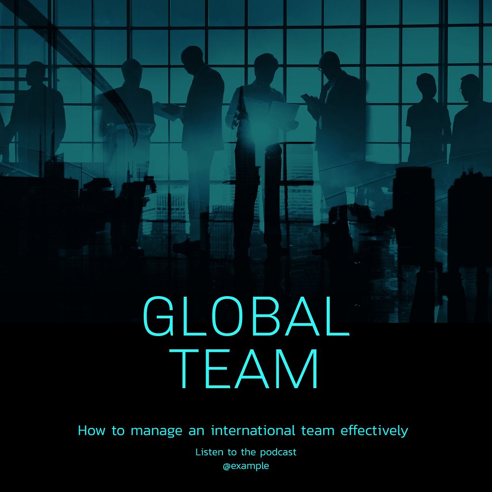 Global team Instagram post template