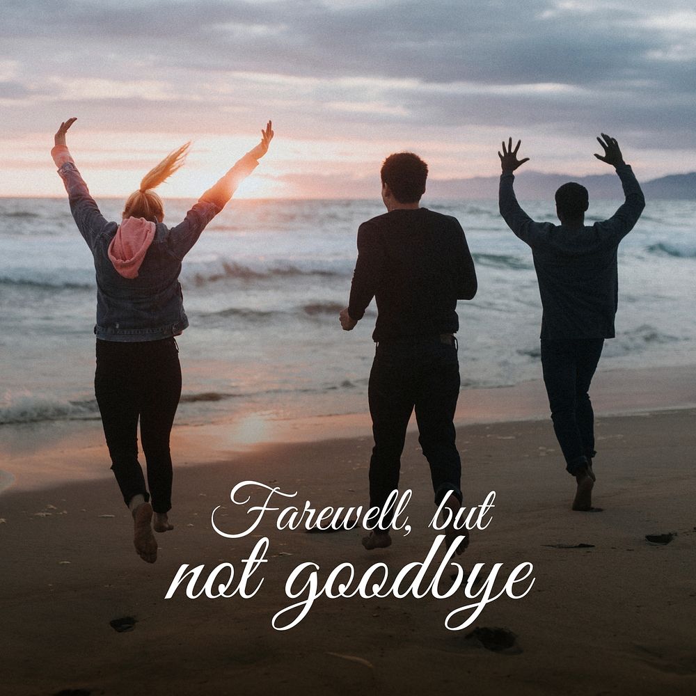 Goodbye quote Instagram post template