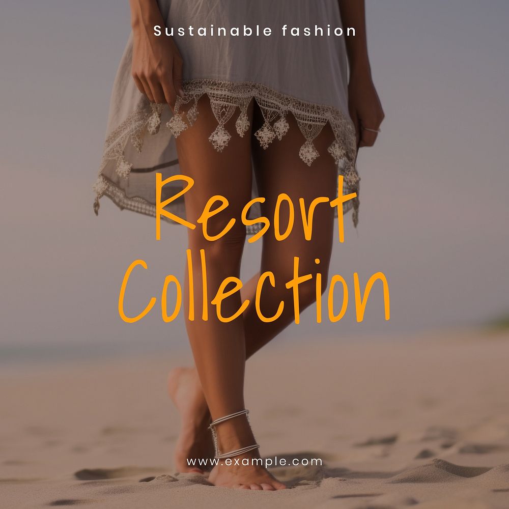 Resort collection Instagram post template