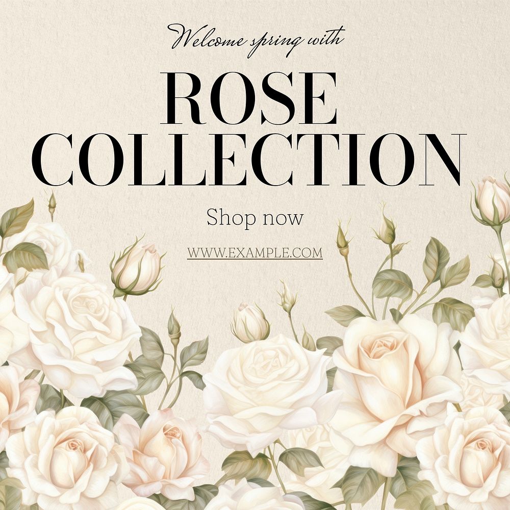 Rose collection Instagram post template