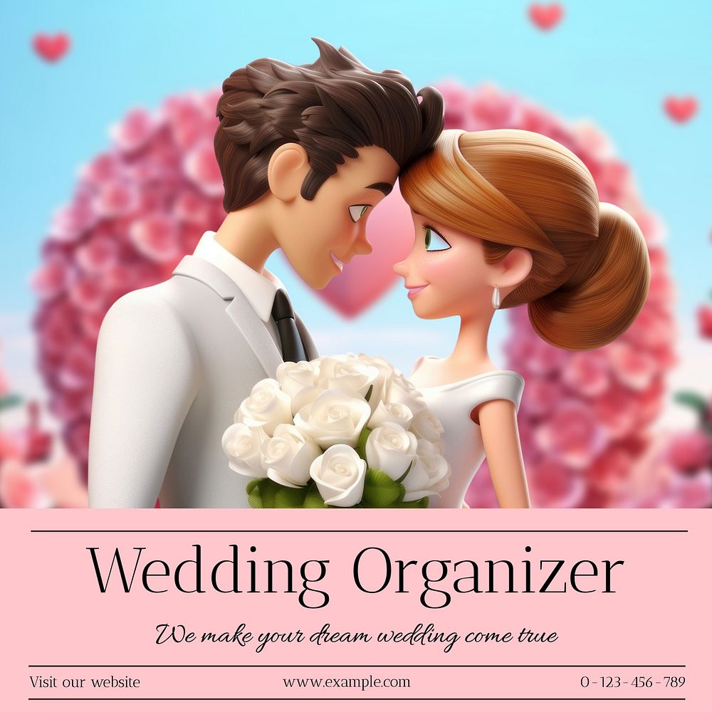 Wedding organizer Instagram post template