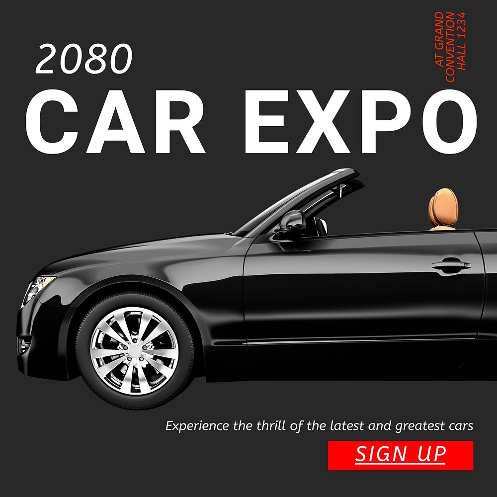 Car expo   Instagram post template