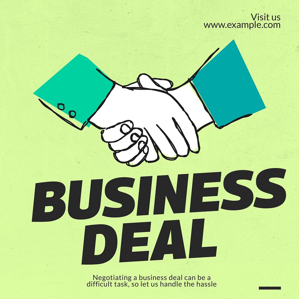 Business deal Instagram post template